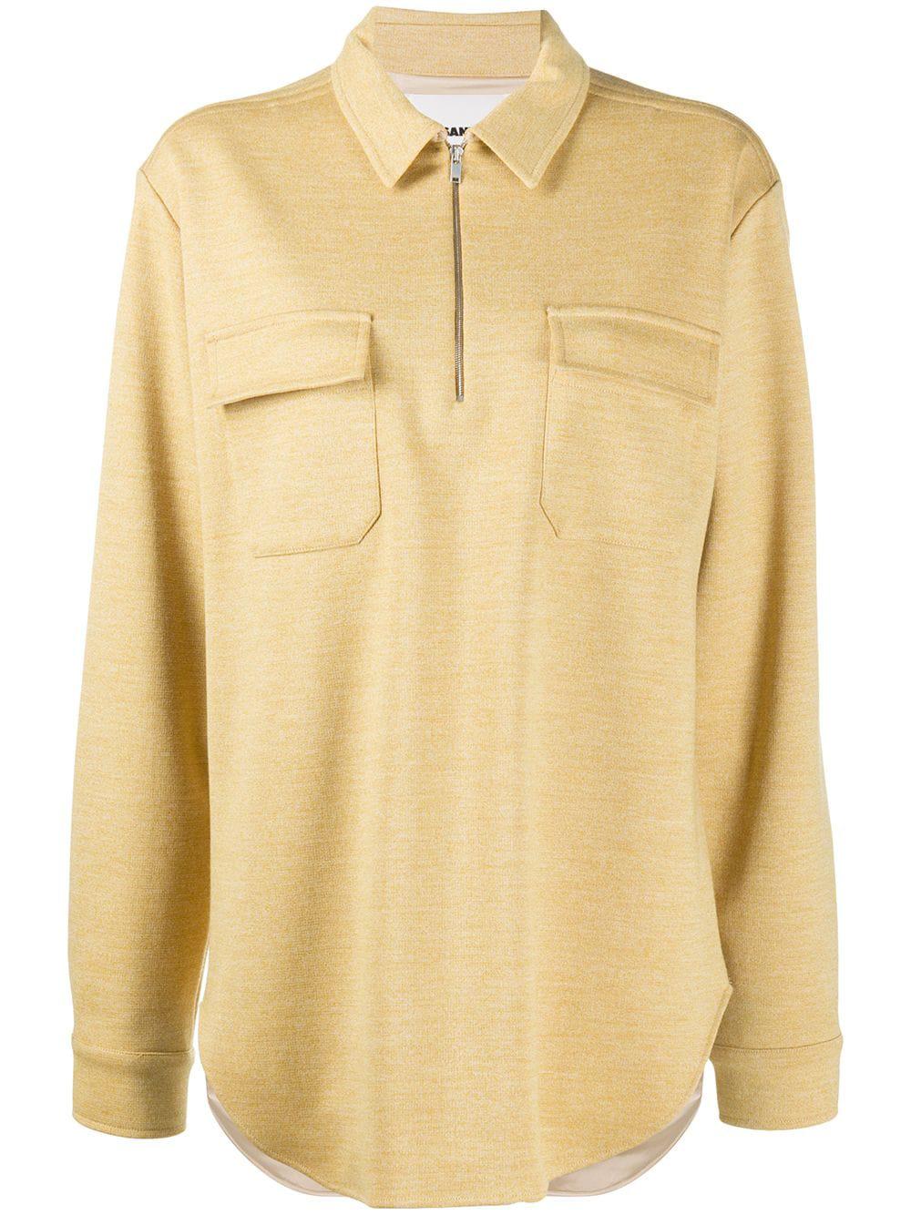 zipped long-sleeved jumper by JIL SANDER