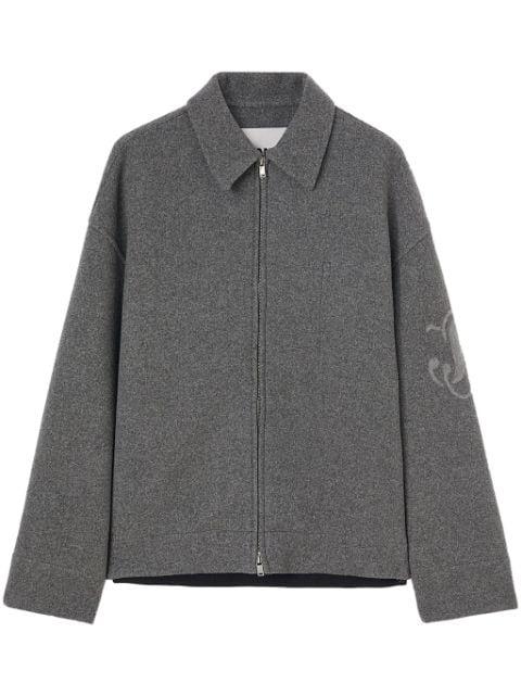 zipped up wool jacket by JIL SANDER