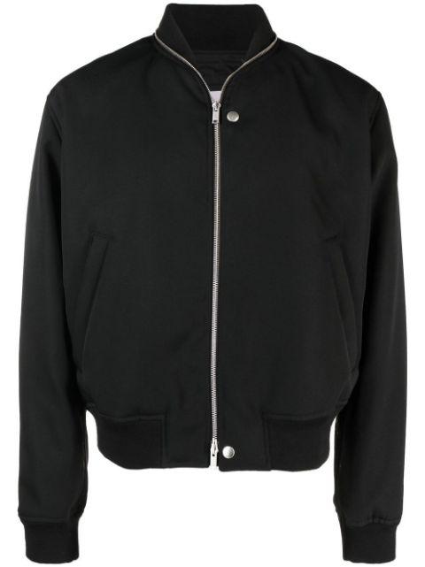 zipped wool bomber jacket by JIL SANDER