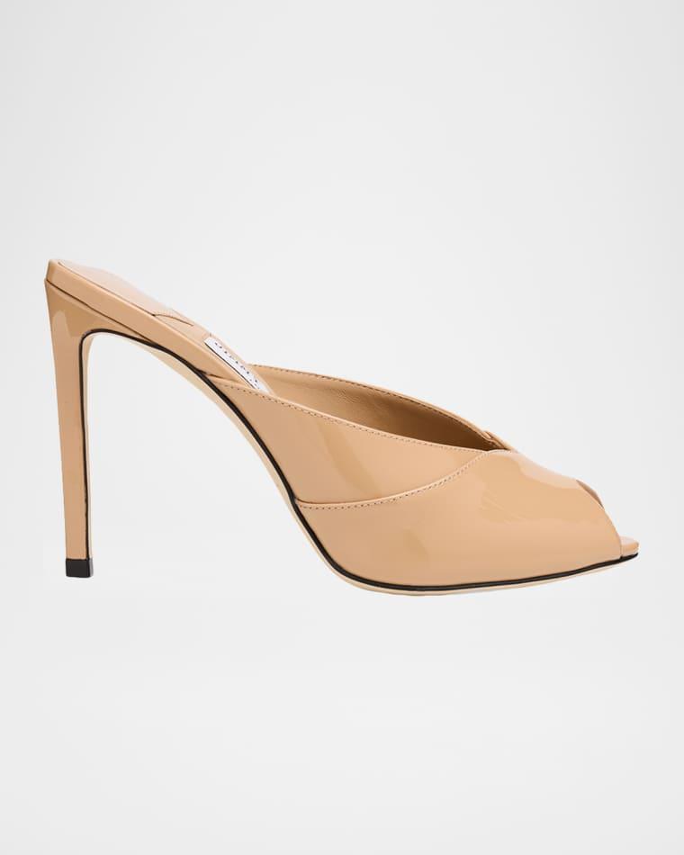 100mm Brigitte Patent Leather Mule Pumps by JIMMY CHOO