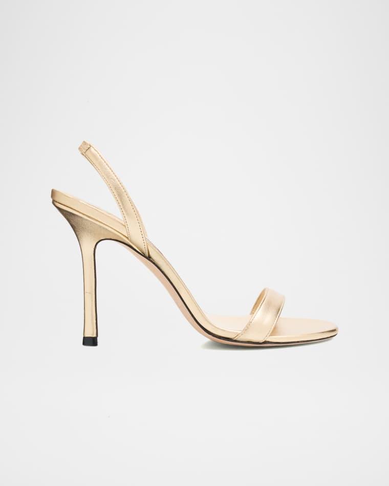 85mm Jenn Metallic Leather Sandals by JIMMY CHOO