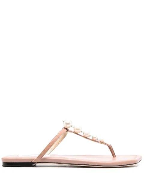 Alaina pearl-embellished sandals by JIMMY CHOO