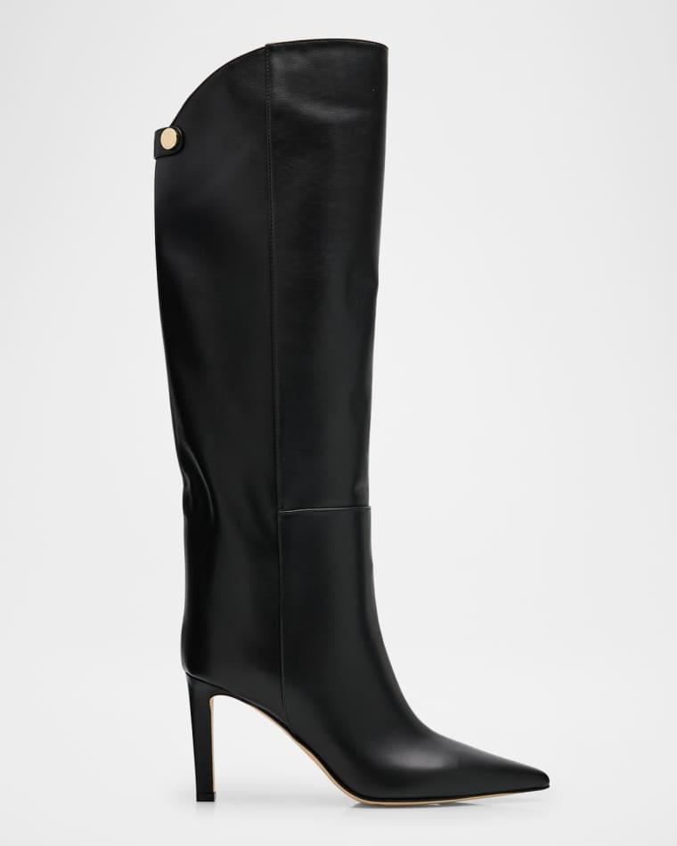 Alizze 85 Leather Knee-High Boots by JIMMY CHOO Alizze 85 Leather Knee-High Boots by JIMMY CHOO