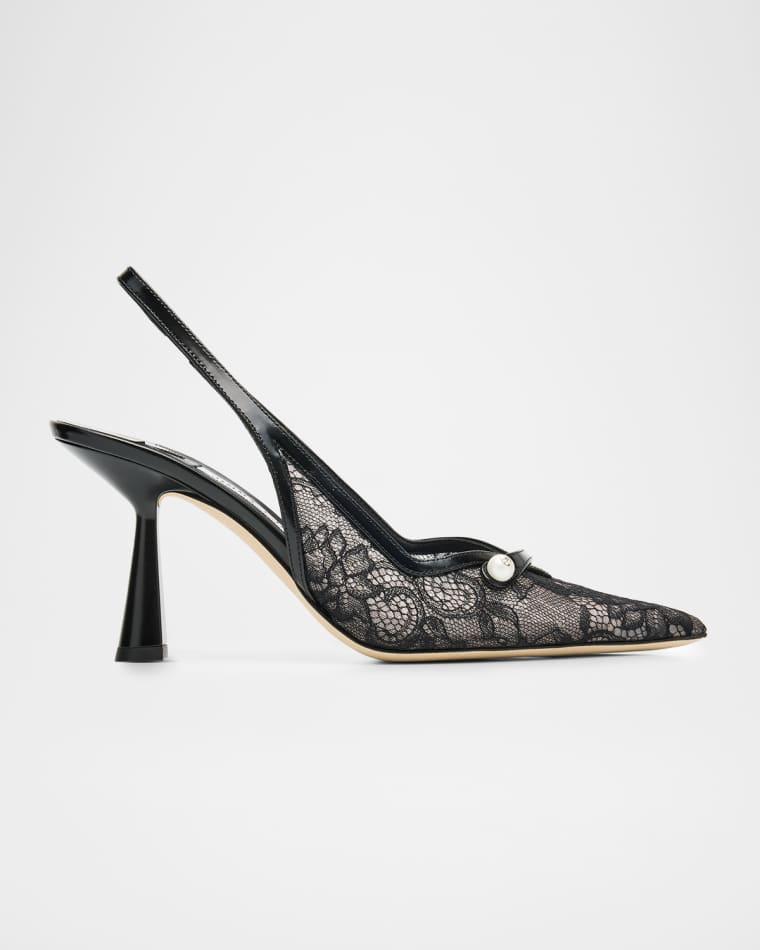 Amita 85 Lace Slingback Pumps by JIMMY CHOO