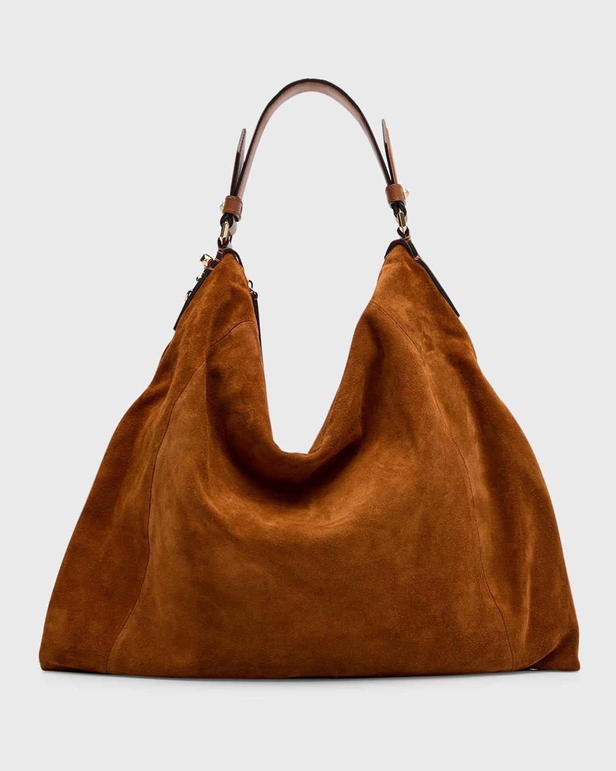 Ana Zip Suede Hobo Bag by JIMMY CHOO