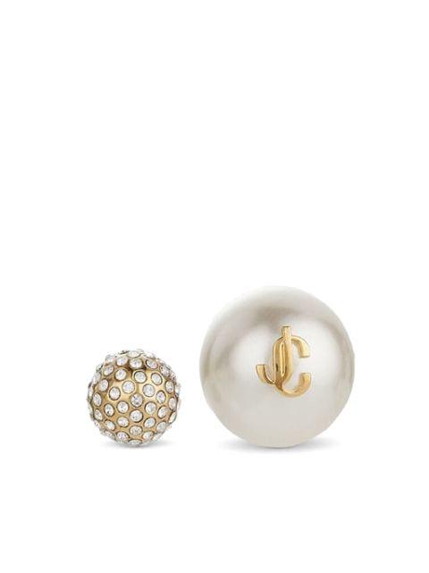 Auri logo-embellished stud earrings by JIMMY CHOO