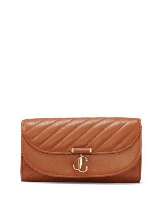 Avenue Curve Quilted Leather Chain Wallet by JIMMY CHOO
