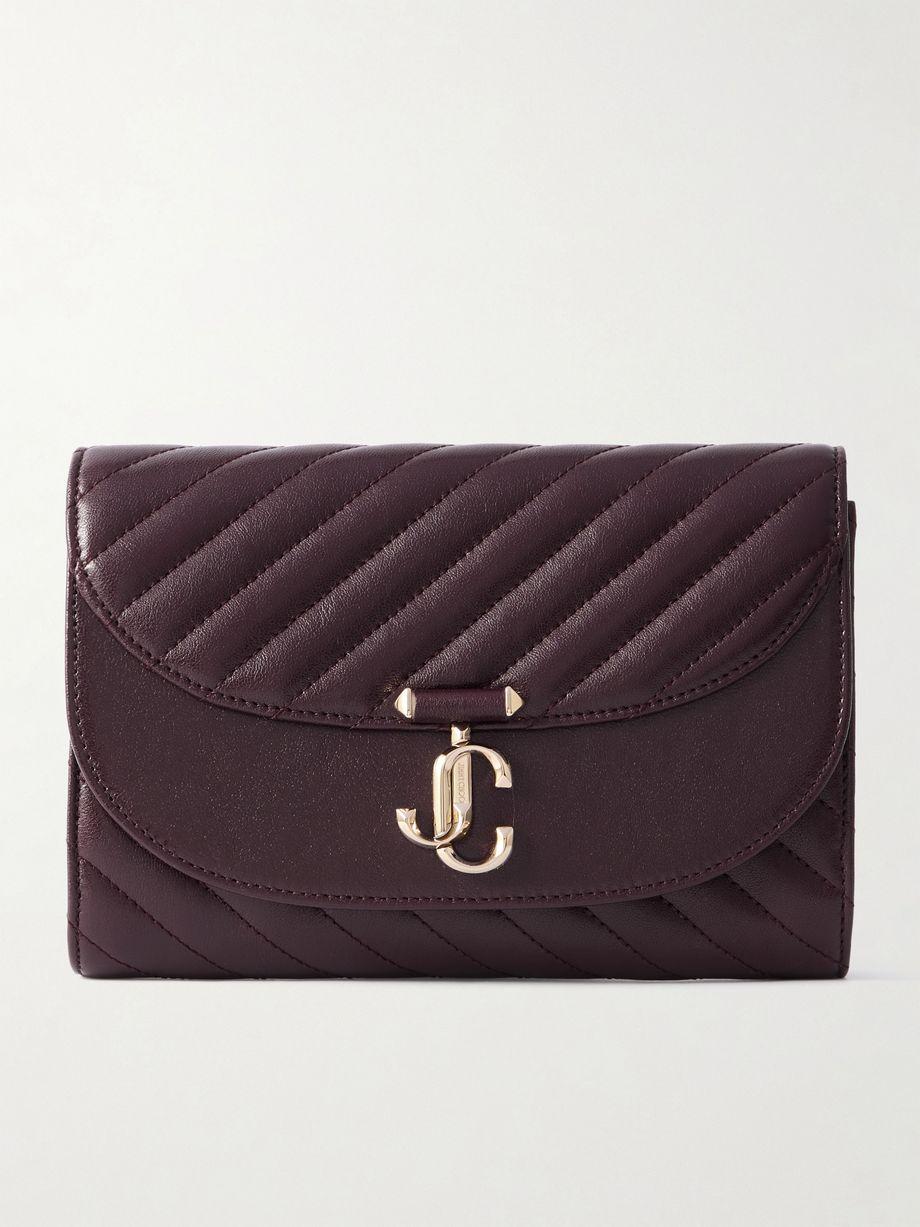 Avenue Curve embellished quilted leather clutch by JIMMY CHOO