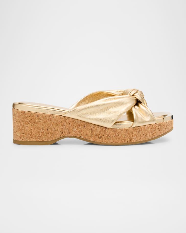 Avenue Leather Crisscross Wedge Sandals by JIMMY CHOO