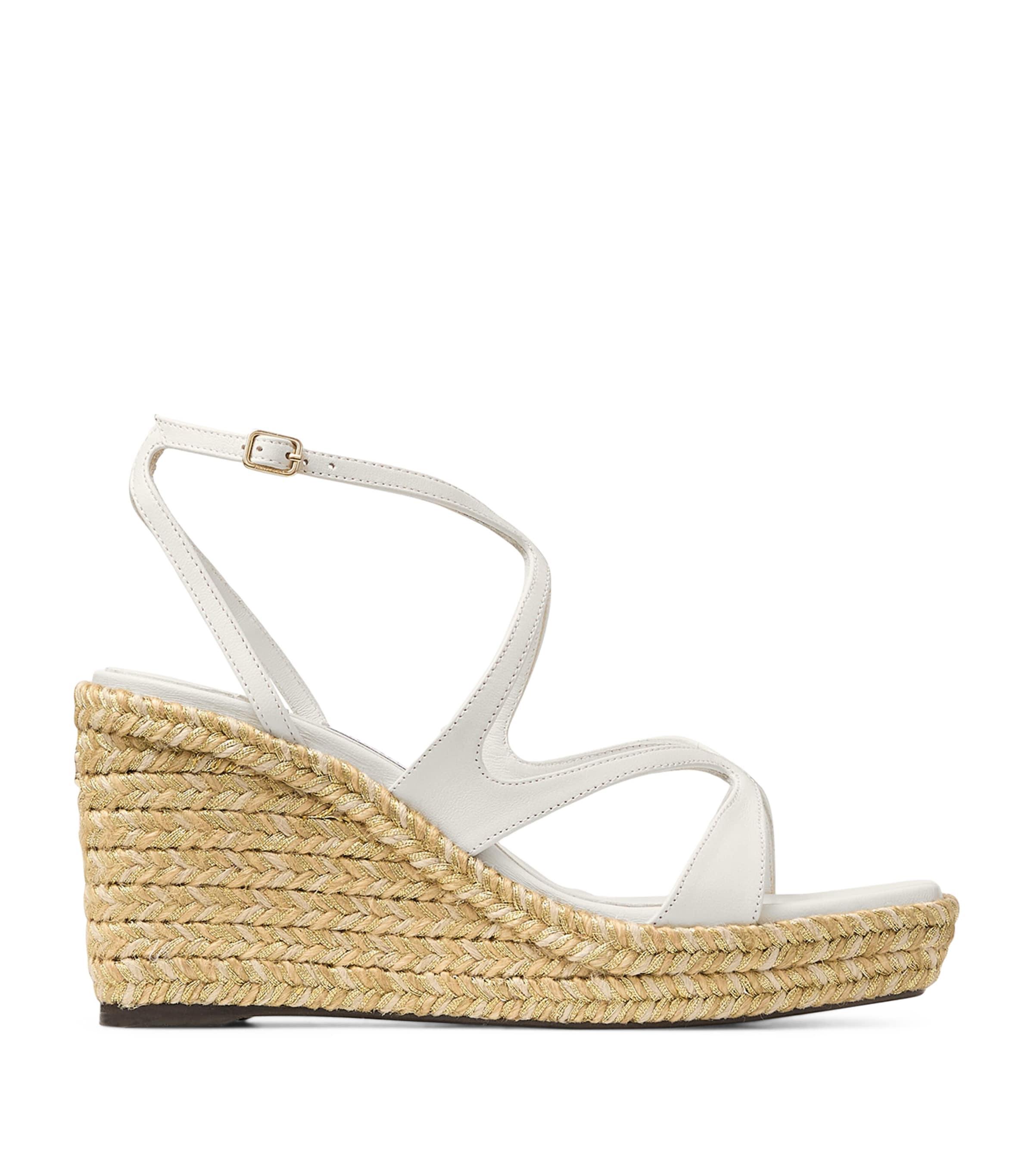 Ayla 85 Leather Wedge Sandals by JIMMY CHOO