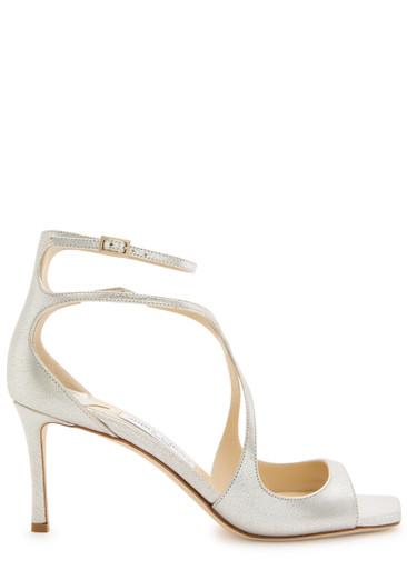 Azia 75 metallic leather sandals by JIMMY CHOO