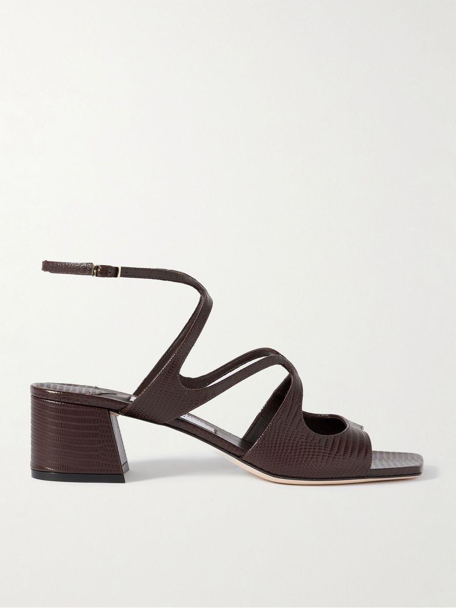 Azilia 45 lizard-effect leather sandals by JIMMY CHOO Azilia 45 lizard-effect leather sandals by JIMMY CHOO