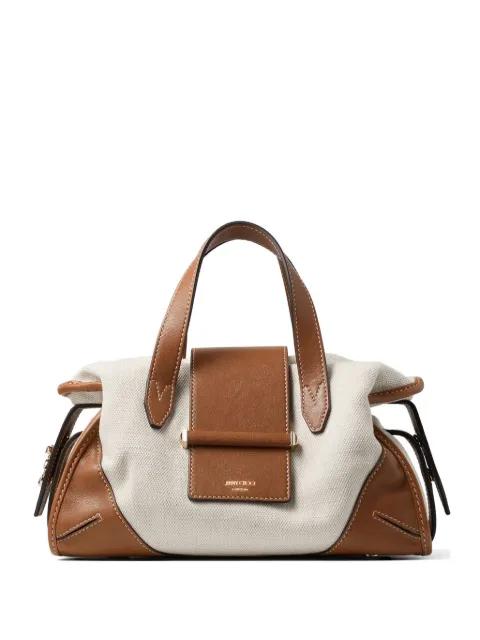 Bar leather-trim tote bag by JIMMY CHOO