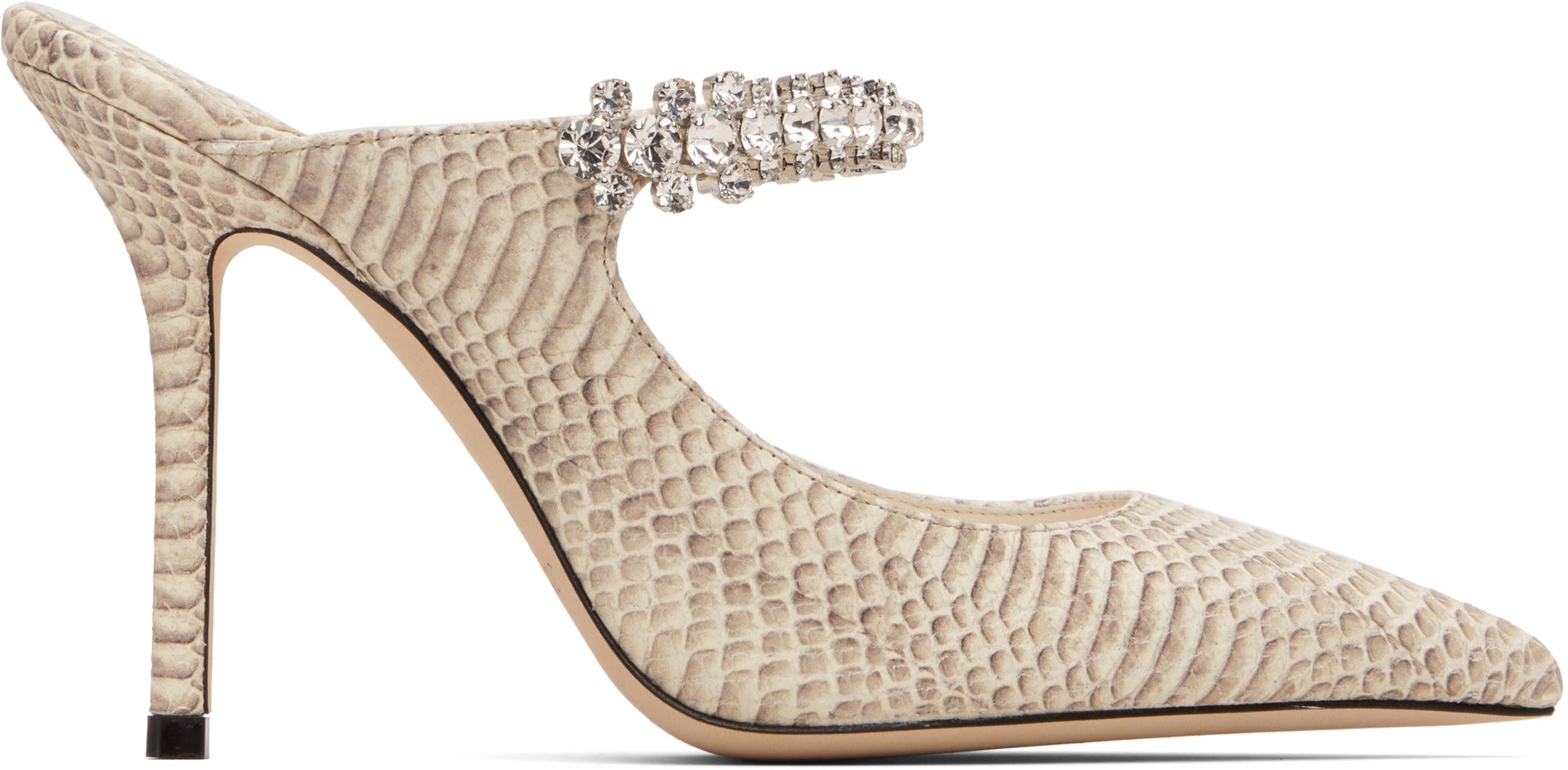 Beige Bing 100 Heels by JIMMY CHOO