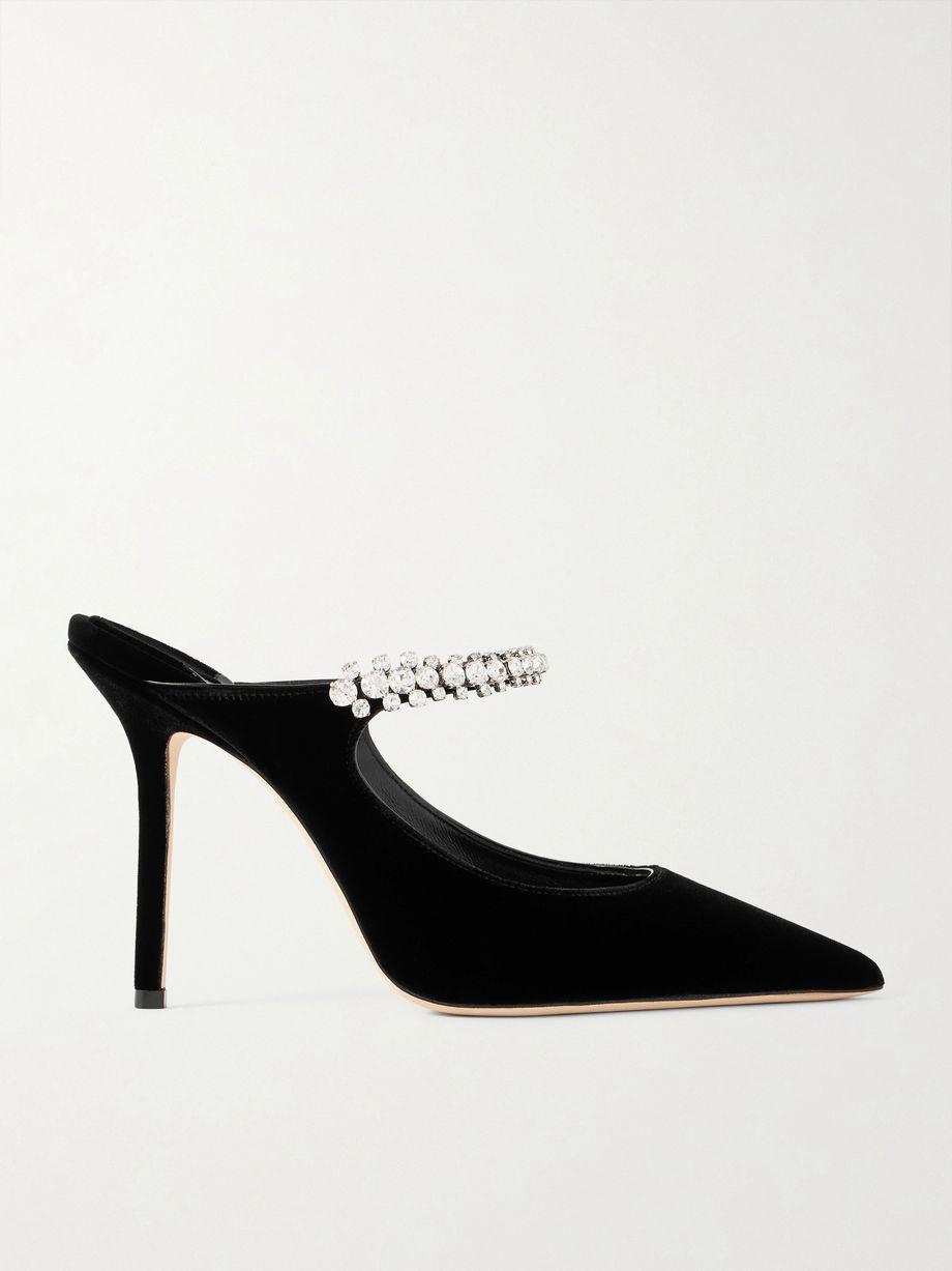 Bing 100 crystal-embellished velvet pumps by JIMMY CHOO