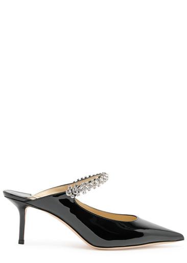 Bing 65 embellished patent leather mules by JIMMY CHOO