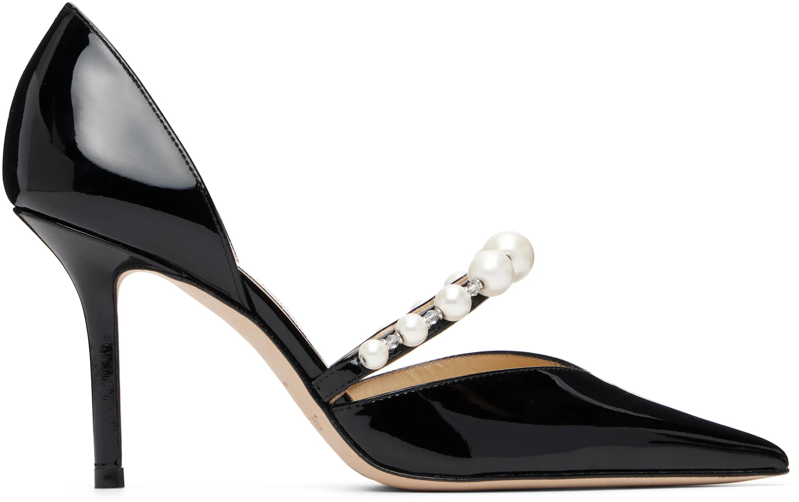 Black Aurelie 85 Heels by JIMMY CHOO