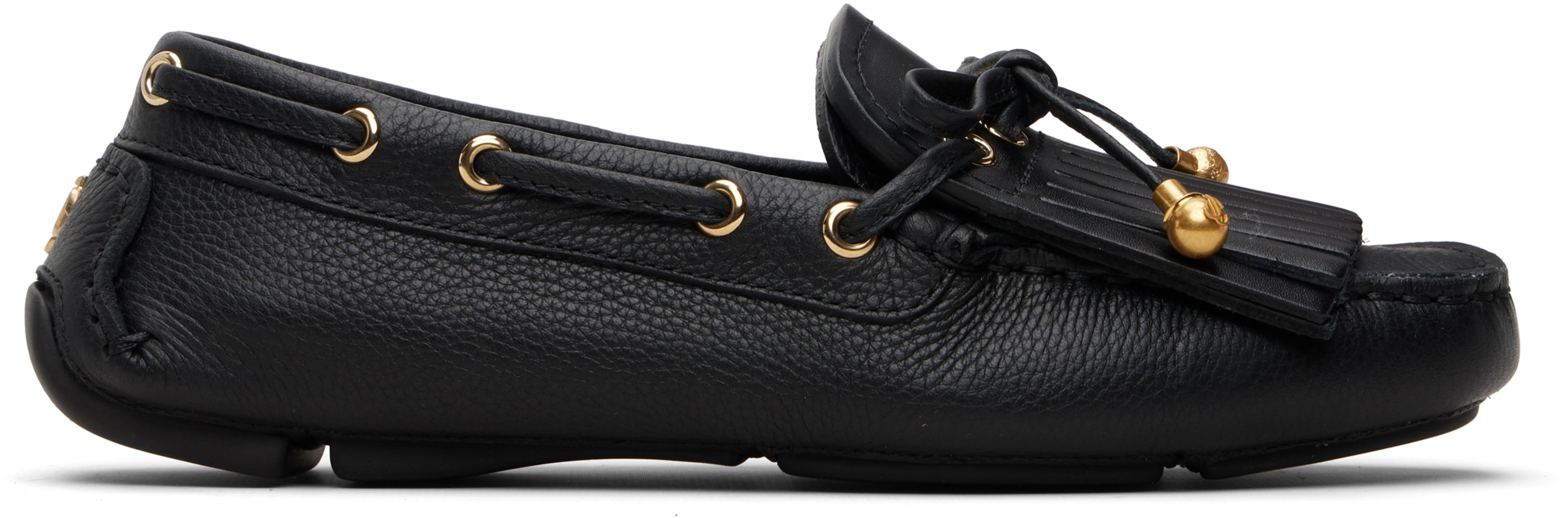 Black Manon F Loafers by JIMMY CHOO