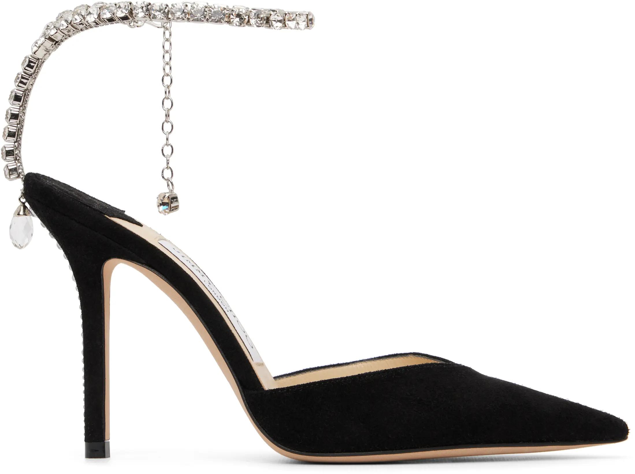 Black Saeda 100 Heels by JIMMY CHOO