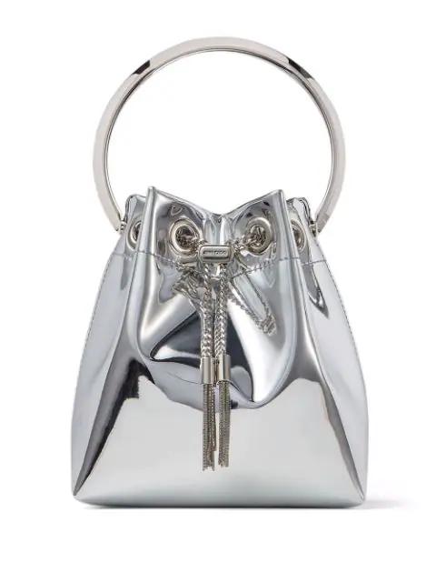 Bon Bon metallic-effect bucket bag by JIMMY CHOO
