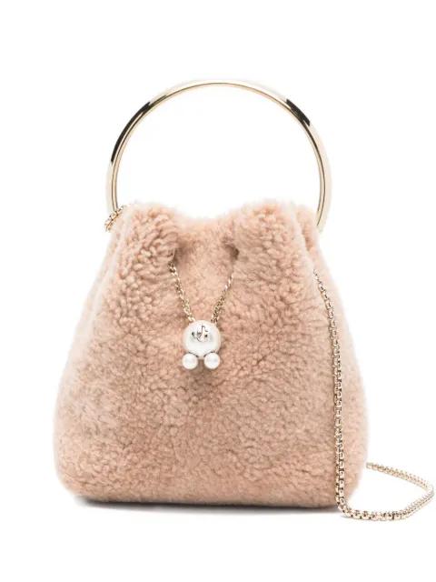 Bon Bon pearl-embellished bucket bag by JIMMY CHOO