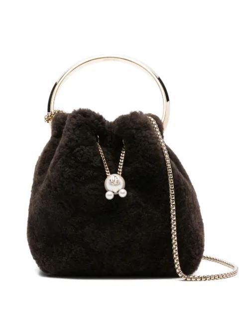 Bon Bon pearl-embellished bucket bag by JIMMY CHOO