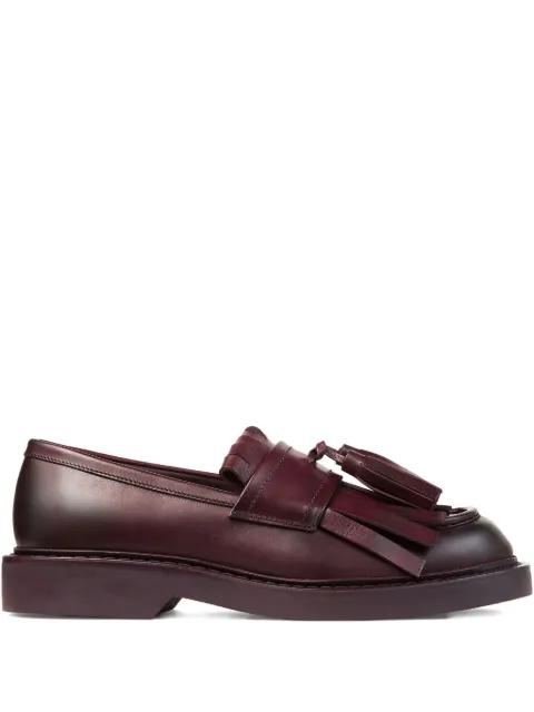 Buff fringe-detail loafers by JIMMY CHOO