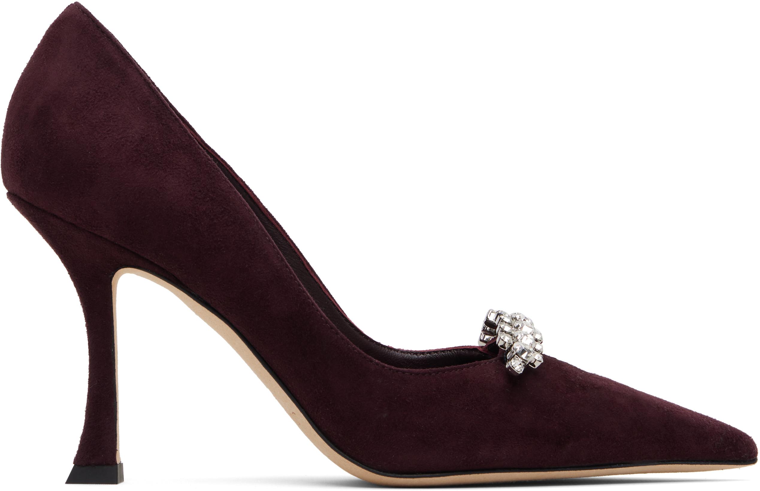 Burgundy Belinda 90 Heels by JIMMY CHOO
