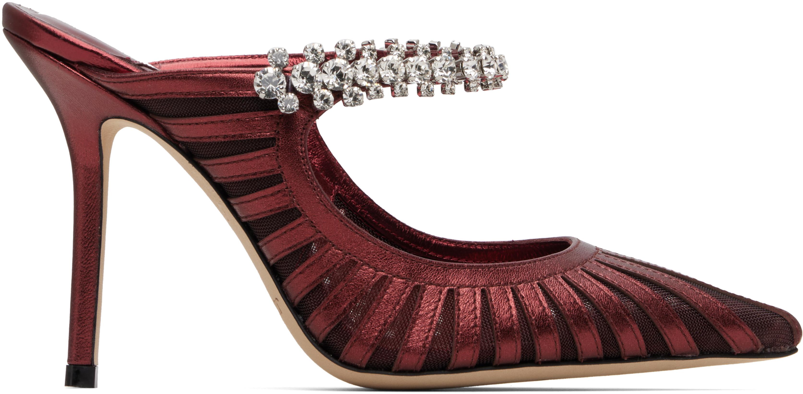 Burgundy Bing 100 Heels by JIMMY CHOO