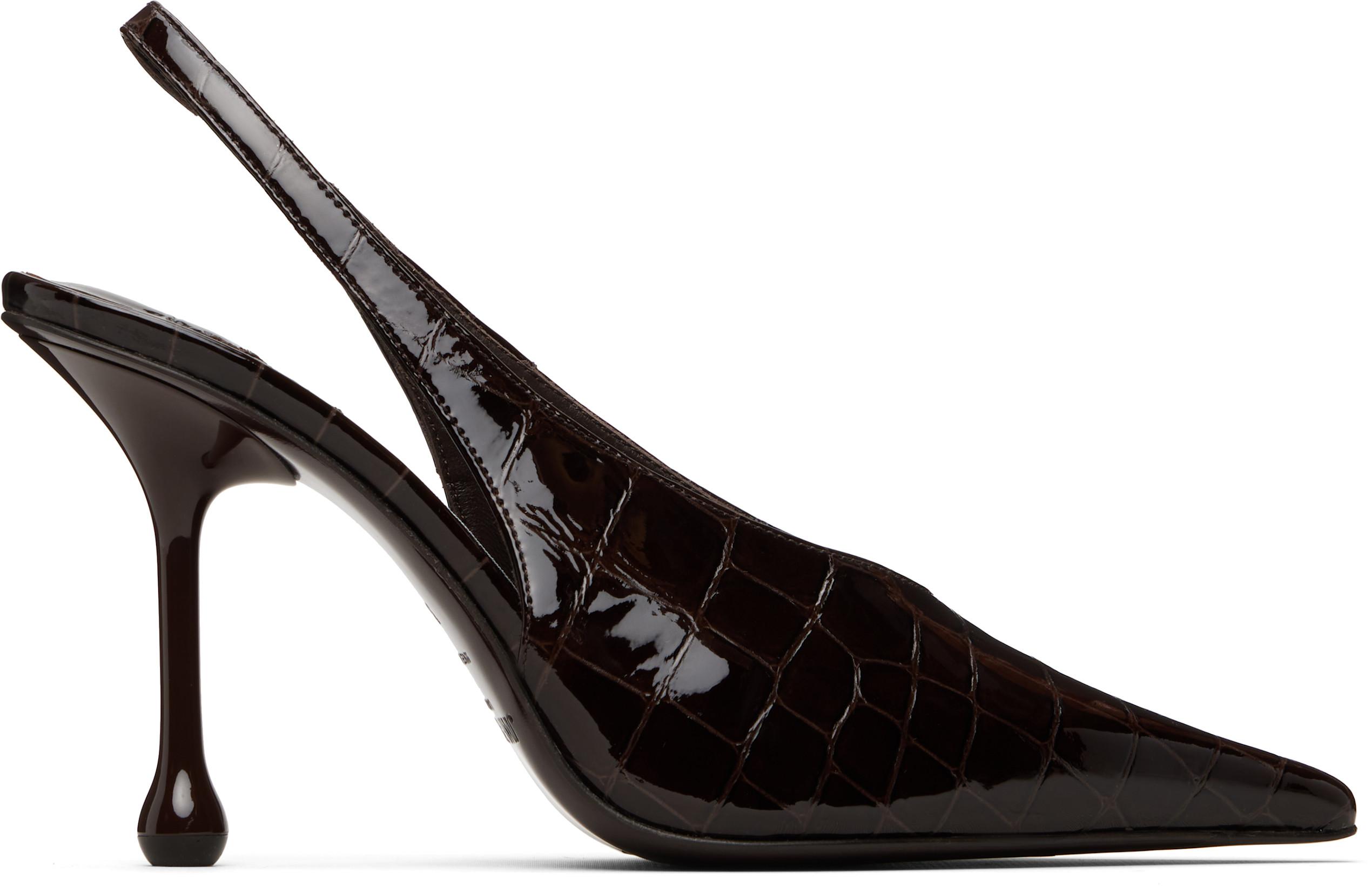 Burgundy Isa 95 Heels by JIMMY CHOO