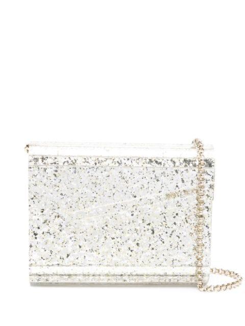 Candy glitter-detailing clutch by JIMMY CHOO