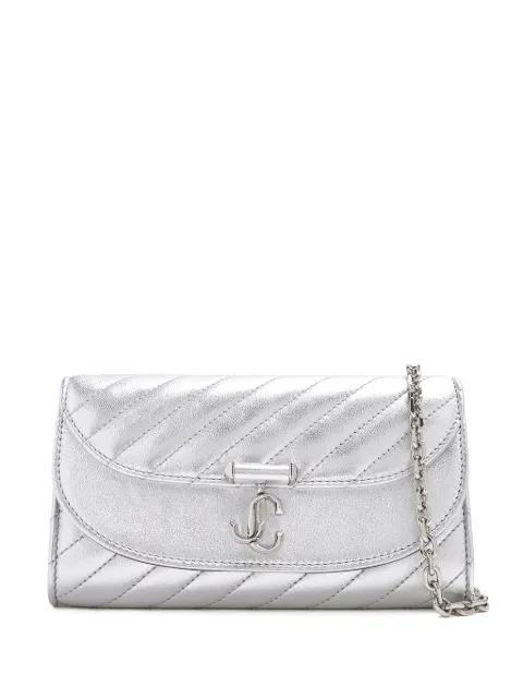 Curve quilted clutch bag by JIMMY CHOO