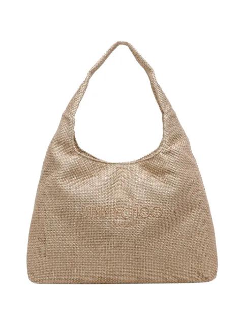 Diamond raffia shoulder bag by JIMMY CHOO