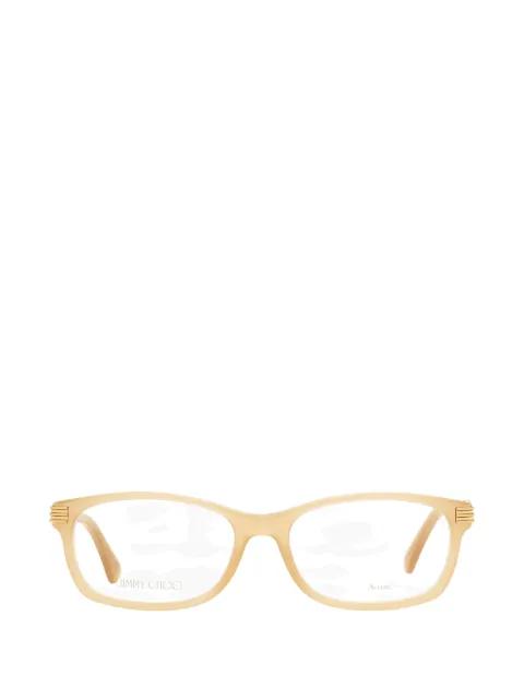crystal-embellished rectangle-frame glasses by JIMMY CHOO EYEWEAR
