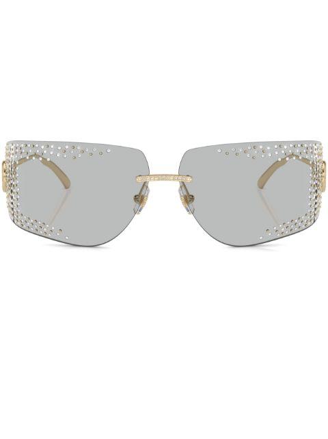 crystal-embellished rimless sunglasses by JIMMY CHOO EYEWEAR