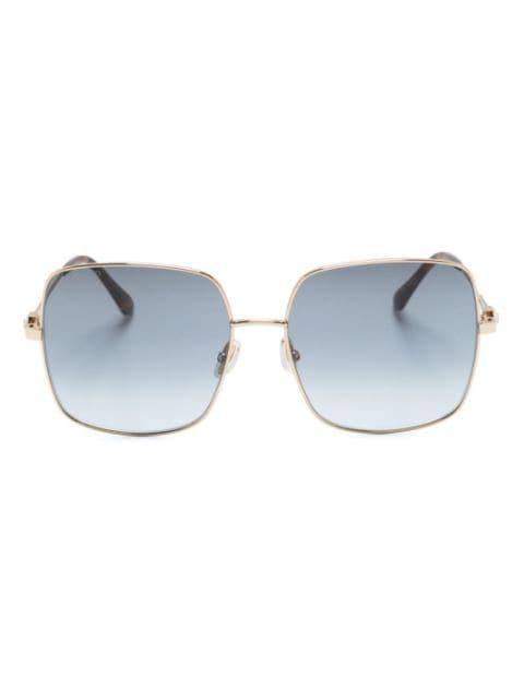 logo-engraved square-frame sunglasses by JIMMY CHOO EYEWEAR