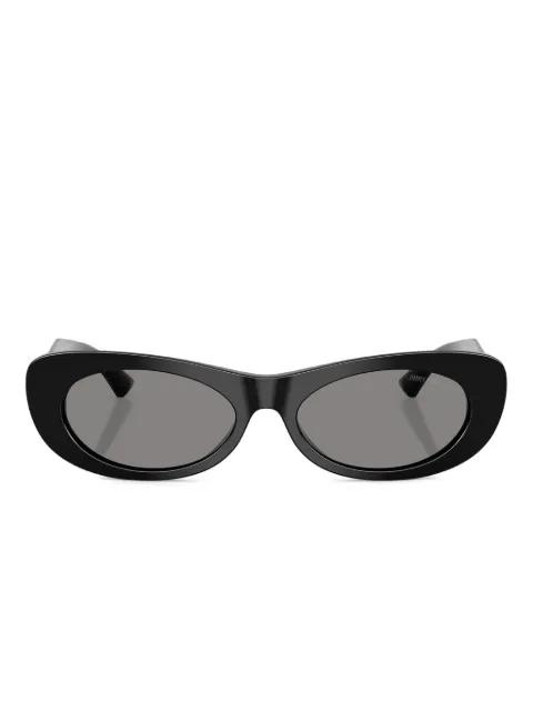 oval-frame logo-detail sunglasses by JIMMY CHOO EYEWEAR
