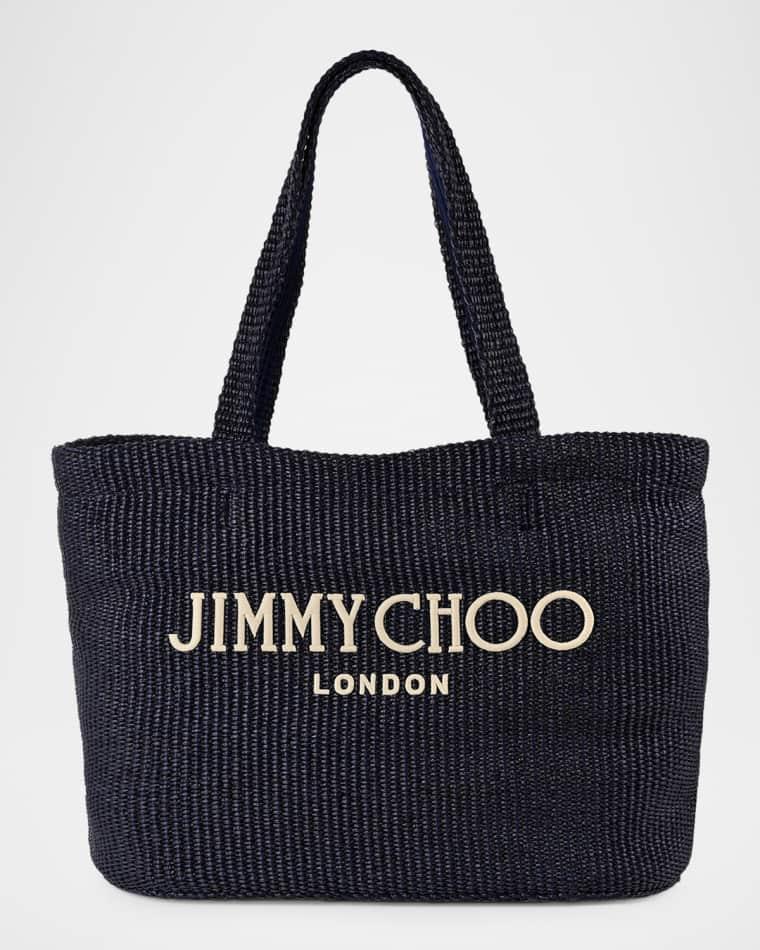 Embroidered Raffia Beach Tote Bag by JIMMY CHOO