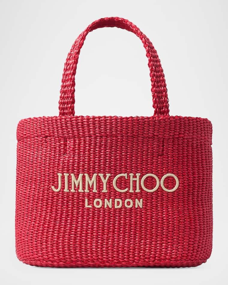 Embroidered Raffia Small Beach Tote Bag by JIMMY CHOO