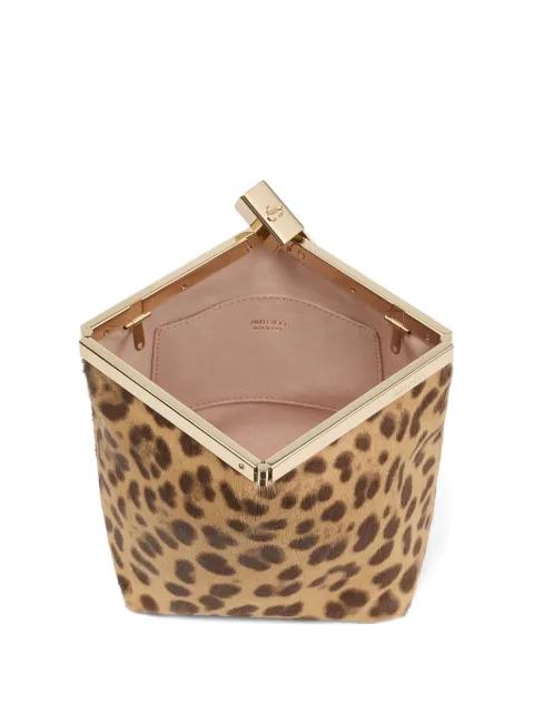 Ganache leopard-print chain clutch bag by JIMMY CHOO