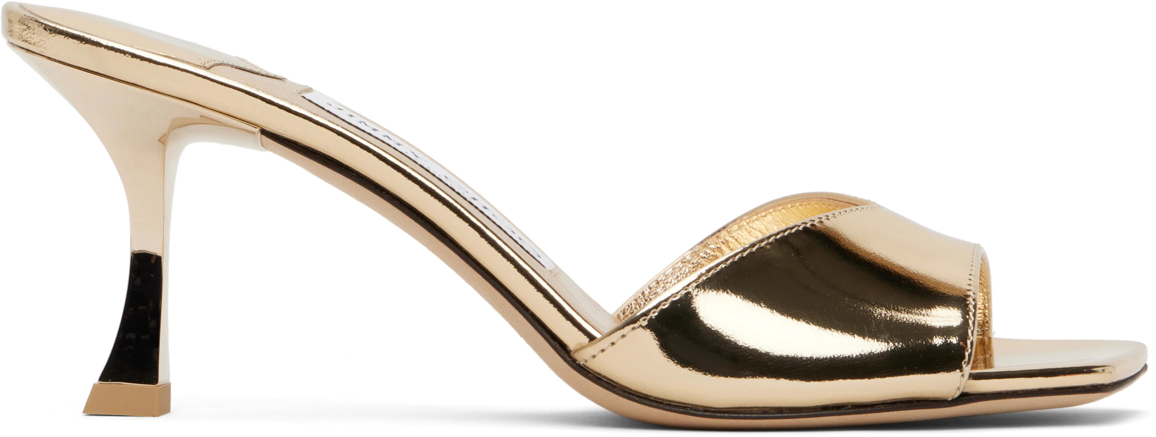 Gold Skye 70 Heeled Sandals by JIMMY CHOO
