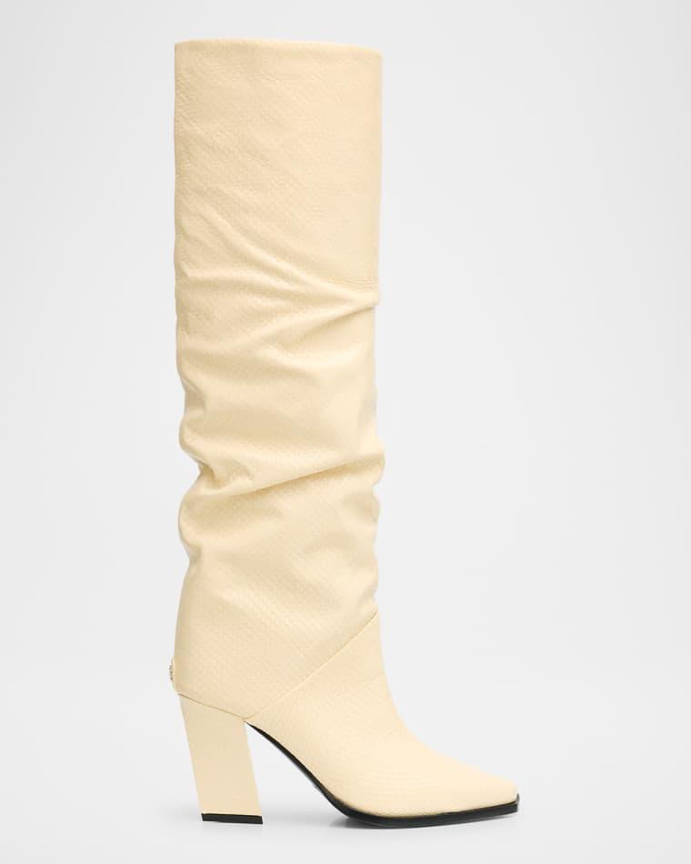 Hart 85 Printed Leather Knee-High Boots by JIMMY CHOO