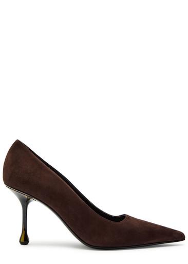 Ixia 95 marble-heel suede pumps by JIMMY CHOO