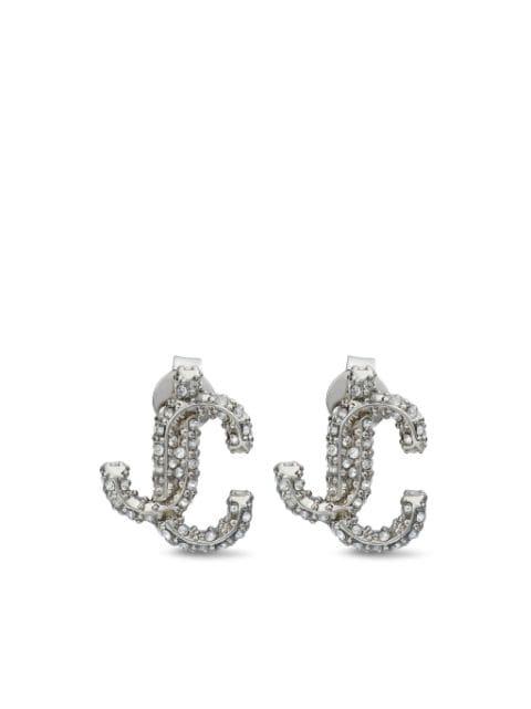 JC crystal-embellished stud earrings by JIMMY CHOO