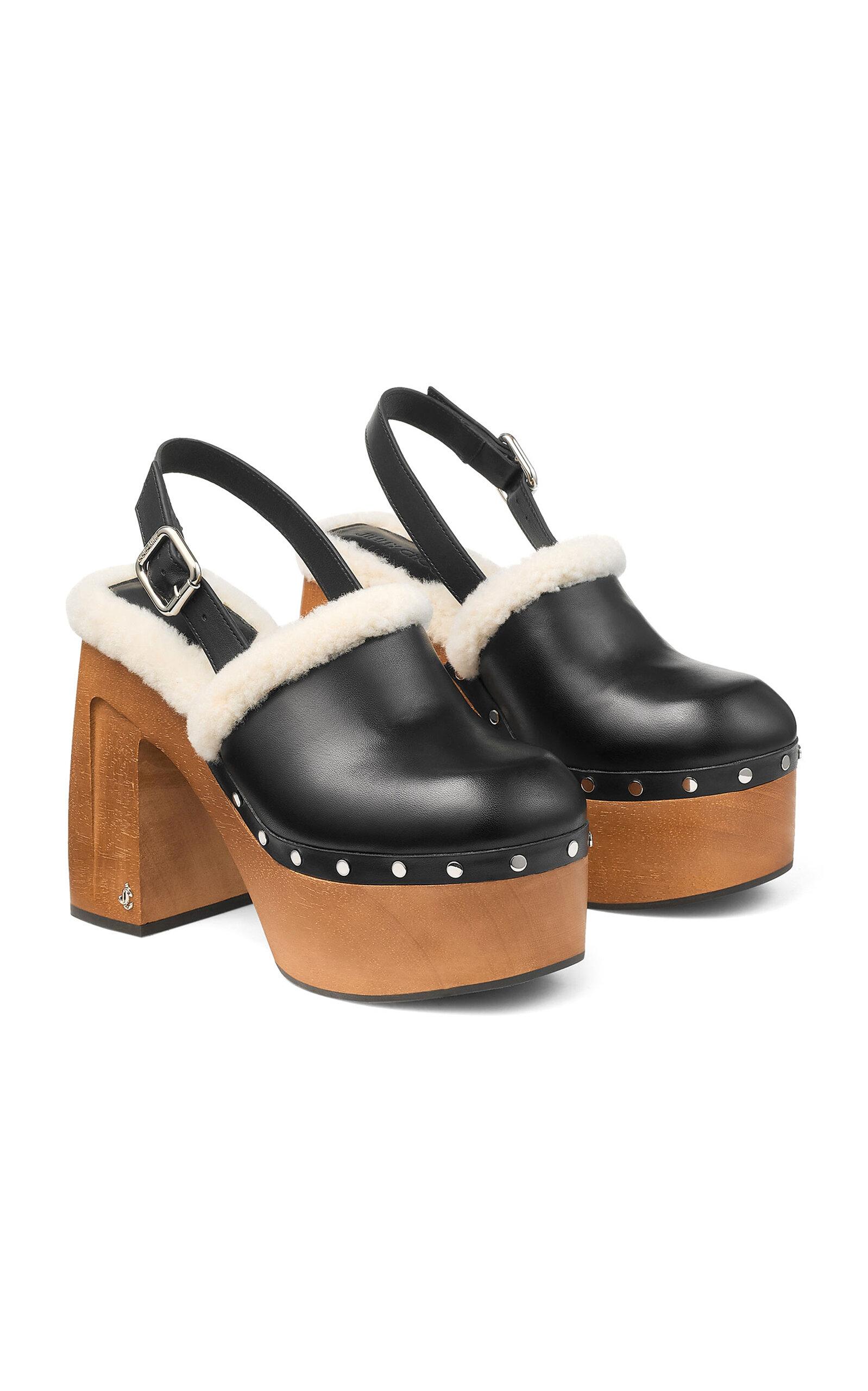 Jimmy Choo Alida Shearling Platform Clogs - Moda Operandi by JIMMY CHOO