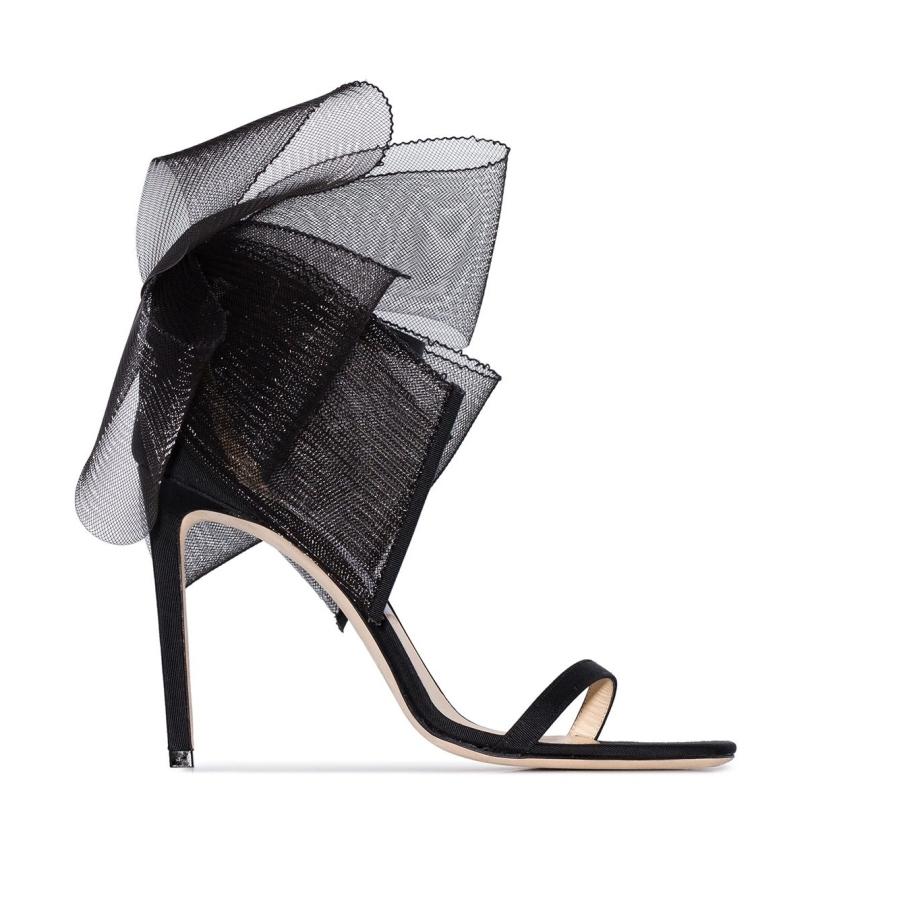 Jimmy Choo Aveline Asymmetric Bow Deatil Sandals by JIMMY CHOO