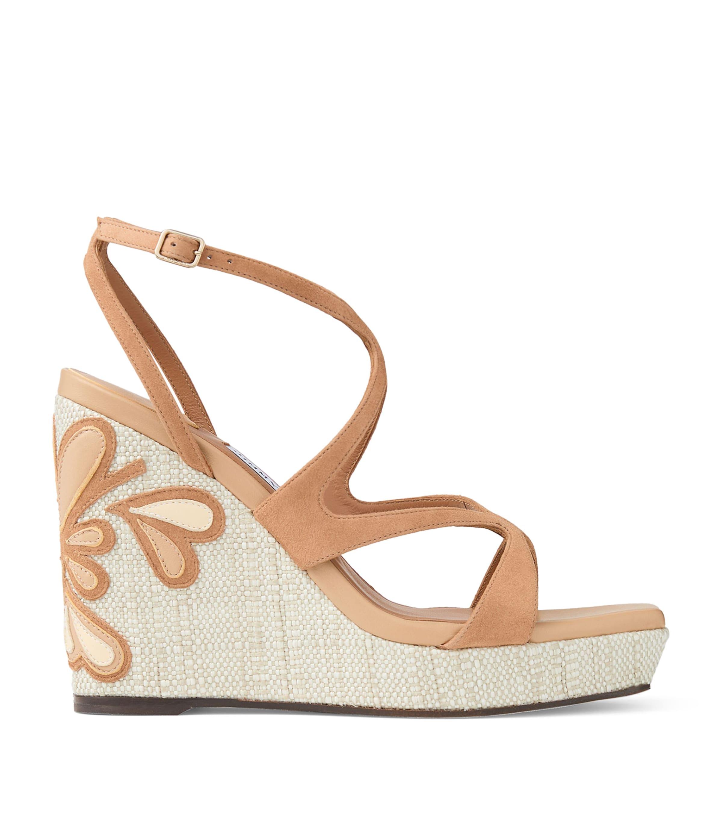 Jimmy Choo Ayla 110 Suede Wedge Sandals by JIMMY CHOO
