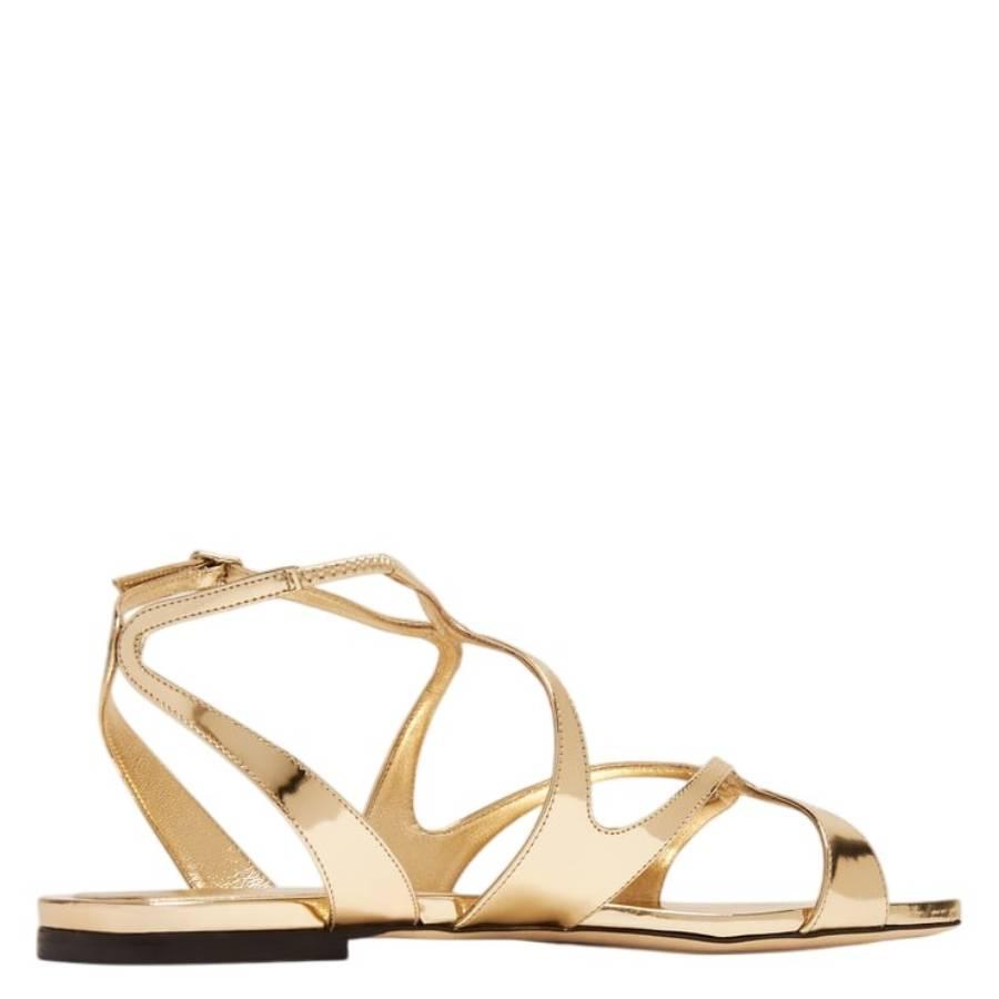 Jimmy Choo Ayla Flat Leather Sandals by JIMMY CHOO