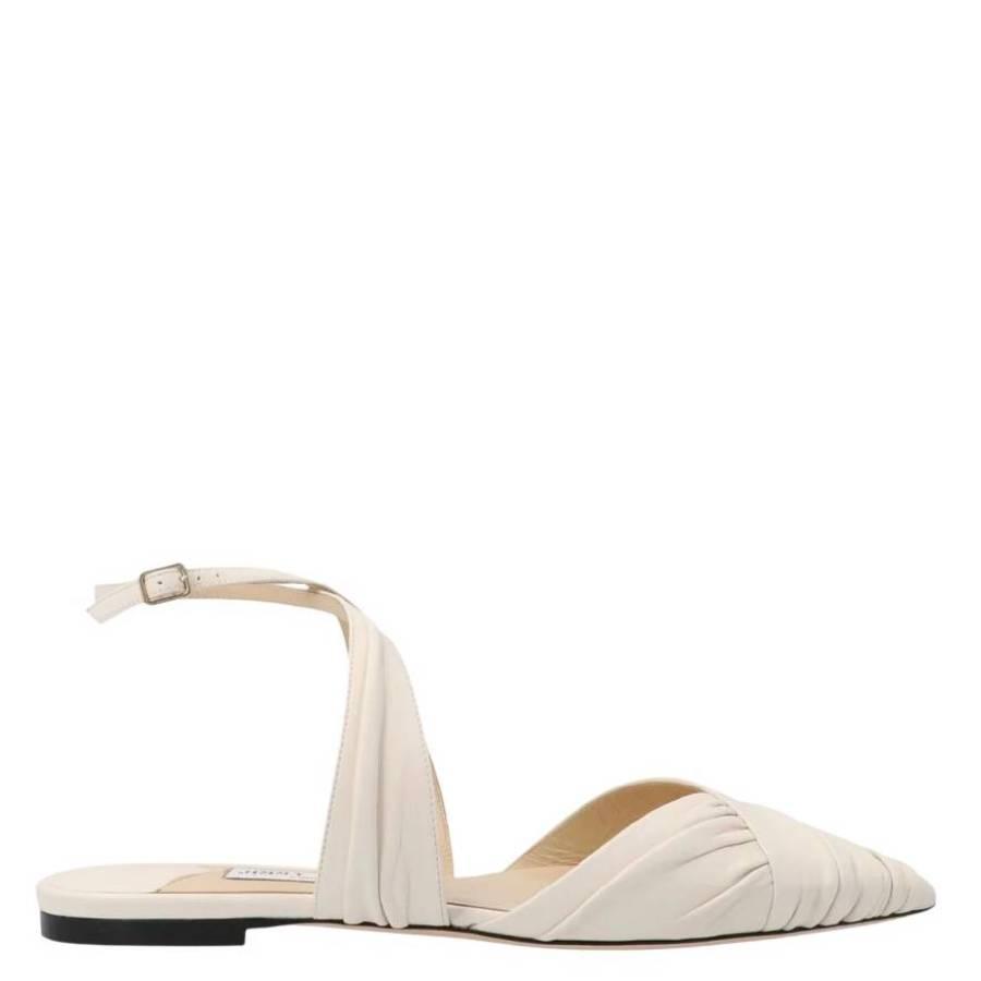 Jimmy Choo Basil Crossover Leather Slingback Flats by JIMMY CHOO