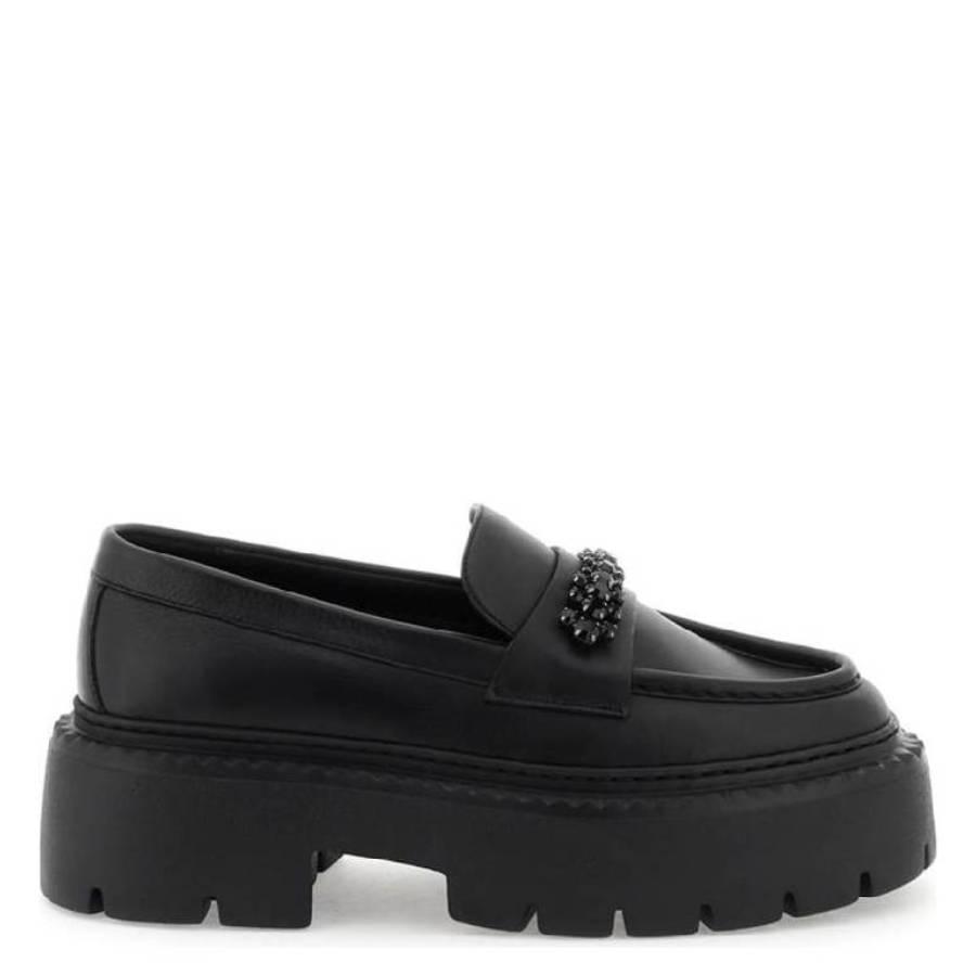 Jimmy Choo Bryer Crystal Embellished Leather Loafers by JIMMY CHOO